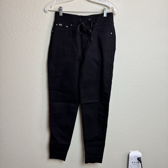DG2 Diane Gilman NWT‎ Women's Jeans Black Pull On Size XST Drawstring Sty 421054 - Picture 1 of 6